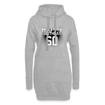 60 Happy Birthday Cool Bestseller Vintage Design - Hoodie-Kleid - Grau meliert - Vorne