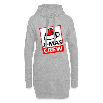 christmas crew xmas party - Hoodie-Kleid - Grau meliert - Vorne