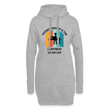 Physiotherapeut Humorvoll Geschenk Spruch Lustig - Hoodie-Kleid - Grau meliert - Vorne