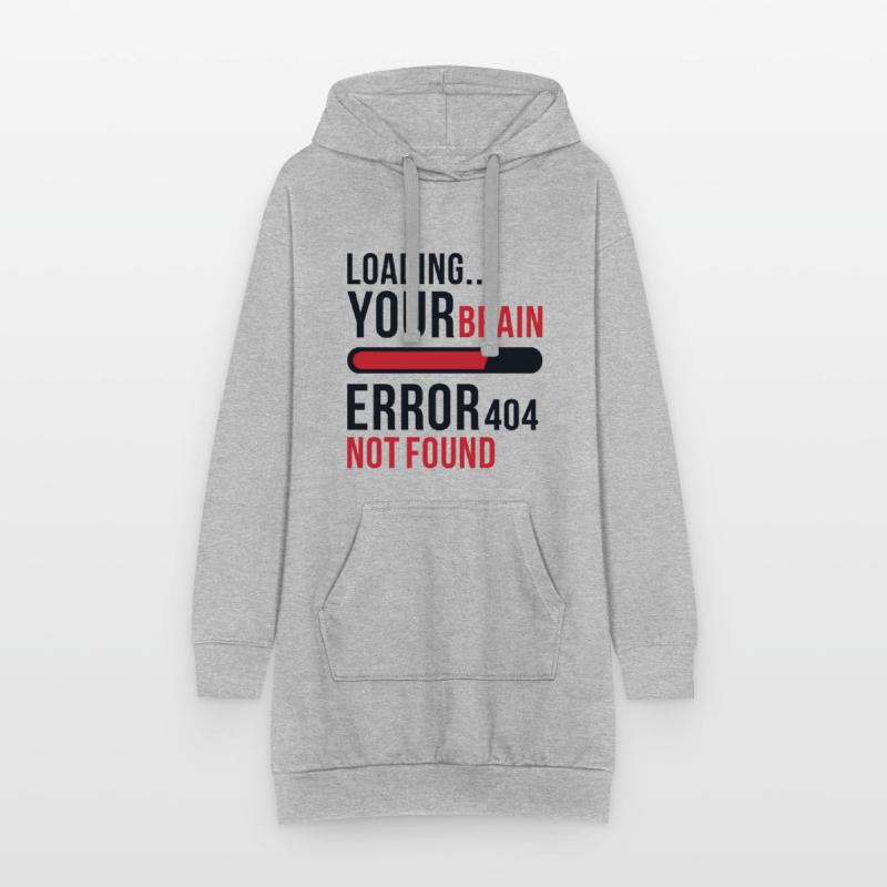 Loading bar brain computer error nerd gift Hoodie Dress