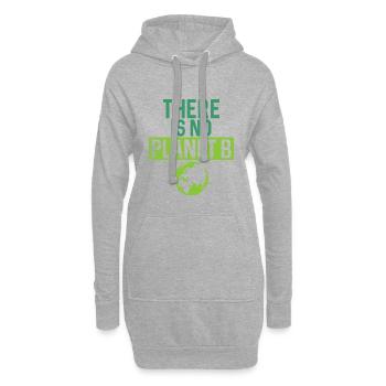 Es gibt kein Planet B Support Green - Hoodie-Kleid - Grau meliert - Vorne