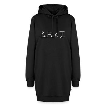 Beat - Hoodie-Kleid - Schwarz - Vorne