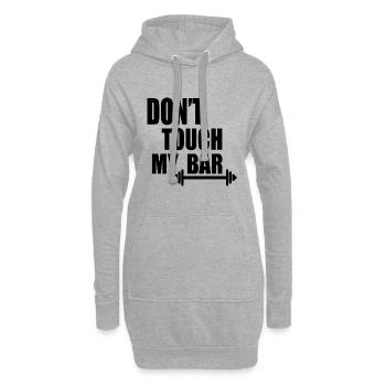 dont touch my bar - Sweat-shirt à capuche long Femme - gris chiné - Devant