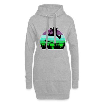 Escooter Scooter Stunt - Hoodie-Kleid - Grau meliert - Vorne