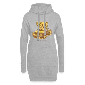 Né pour être mauvais - Sweat-shirt à capuche long Femme - gris chiné - Devant