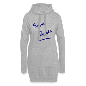 NOËL. ANNEE. ANNIVERSAIRE. RETRAITE. PAPA. MAMAM. - Sweat-shirt à capuche long Femme - gris chiné - Devant