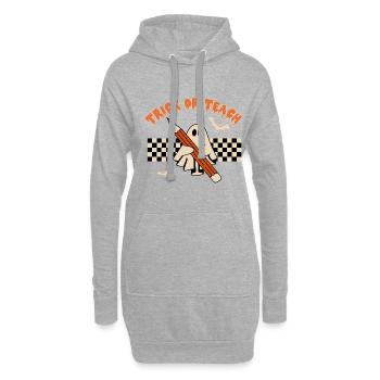 Trick or Teach - Hoodie Dress - heather grey - Front