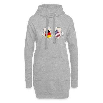 USA German - Bayern Bier Beer America - Hoodie Dress - heather grey - Front