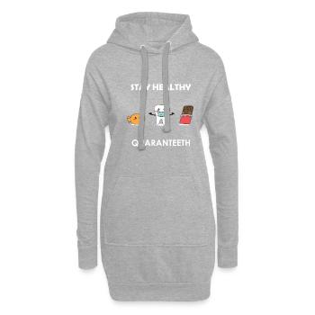 Zahnarzt Zähne Geschenkidee - Hoodie-Kleid - Grau meliert - Vorne