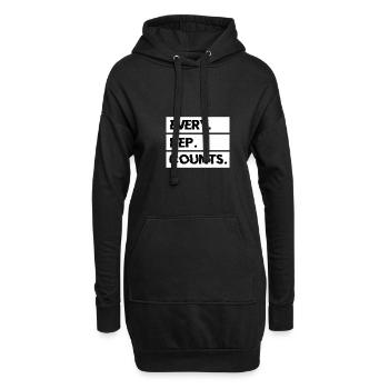 Entraînement de motivation de gym - Sweat-shirt à capuche long Femme - noir - Devant