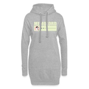 Fichiers audio memolord Voice Messages - Sweat-shirt à capuche long Femme - gris chiné - Devant