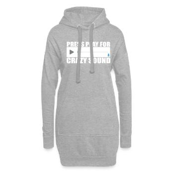 Messages vocaux fichiers audio appuyez sur lecture pour - Sweat-shirt à capuche long Femme - gris chiné - Devant