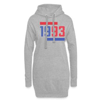 Geboren im Jahr 1993 Geburtstag Männer - Hoodie-Kleid - Grau meliert - Vorne