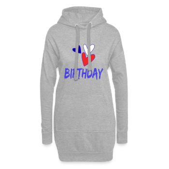 JAHRESTAG. ALLES GUTE ZUM GEBURTSTAG. ALLES GUTE ZUM GEBURTSTAG. - Hoodie-Kleid - Grau meliert - Vorne