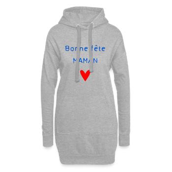 OMA. MUTTERTAG. ALLES GUTE ZUM OMA-TAG. ICH LIEBE DICH - Hoodie-Kleid - Grau meliert - Vorne