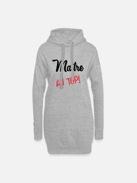 MAÎTRE. MAITRE - Sweat-shirt à capuche long Femme - gris chiné