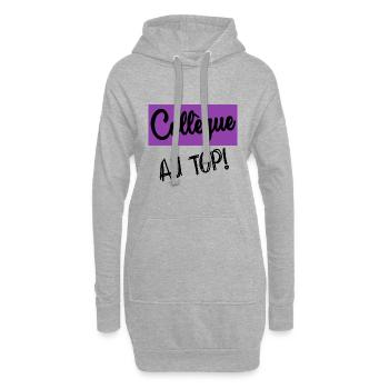 RETRAITE. RETRAITE. RETRAITEE. RETRAITE - Sweat-shirt à capuche long Femme - gris chiné - Devant