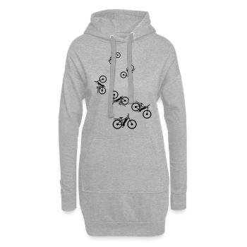 ebike fahrrad - Hoodie-Kleid - Grau meliert - Vorne