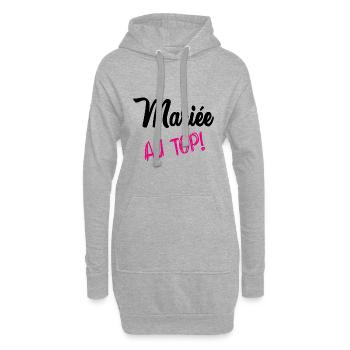 HEIRAT - Hoodie-Kleid - Grau meliert - Vorne