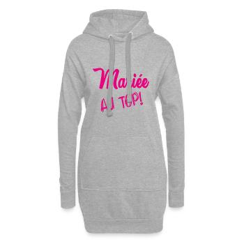 HOCHZEIT. ZUKÜNFTIGE BRAUT. Junggesellinnenabschied. TEAM BRIDAL - Hoodie-Kleid - Grau meliert - Vorne