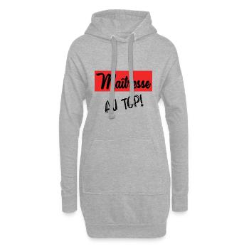 GELIEBTE. VIELEN DANK. DANKE HERRIN - Hoodie-Kleid - Grau meliert - Vorne