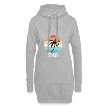 Spanien - Hoodie-Kleid - Grau meliert - Vorne