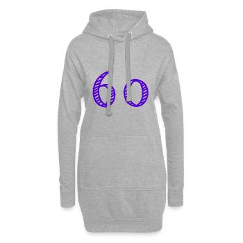 60. 60 JAHRE. 60-JÄHRIGES JUBILÄUM. 60. GEBURTSTAG. - Hoodie-Kleid - Grau meliert - Vorne