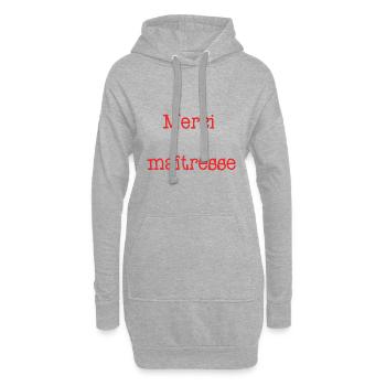 MERCI. MAÎTRESSE. MAÎTRE. MERCI MAÎTRESSE. MAITRE - Sweat-shirt à capuche long Femme - gris chiné - Devant