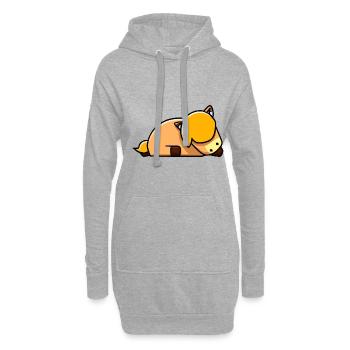 Joli cheval dort - Sweat-shirt à capuche long Femme - gris chiné - Devant