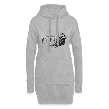 Come and visit R’lyeh - Cthulhu / Lovecraft - Sweat-shirt à capuche long Femme - gris chiné - Devant