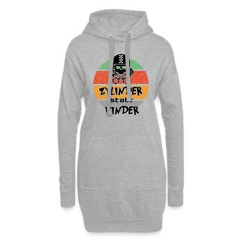 Sprüche Autofahrer Zylinder statt Kinder - Hoodie-Kleid - Grau meliert - Vorne