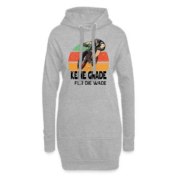 Fahrradfahrer Kurierfahrer Kurierfahrerin Waden - Hoodie-Kleid - Grau meliert - Vorne