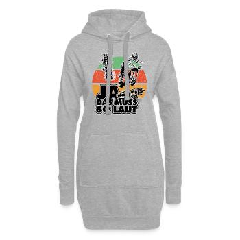 Motorradfahrer Sprüche Zu Laut Alt - Hoodie-Kleid - Grau meliert - Vorne