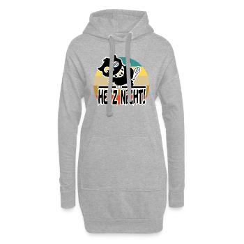 Hetz mich nicht Der frühe Vogel - Hoodie-Kleid - Grau meliert - Vorne