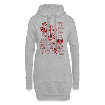 romani ite domum - Sweat-shirt à capuche long Femme - gris chiné - Devant