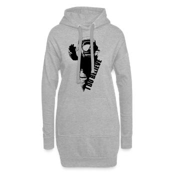 astronaute - Sweat-shirt à capuche long Femme - gris chiné - Devant