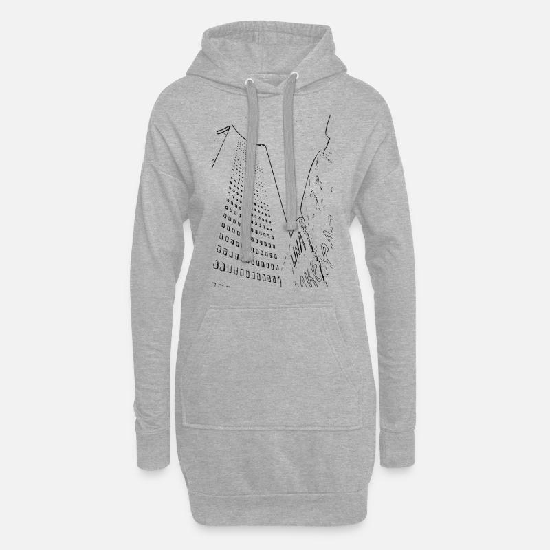 Leipzig - Hoodie-Kleid - Grau meliert