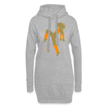 danse ta vie - Sweat-shirt à capuche long Femme - gris chiné - Devant