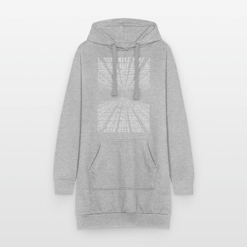 Horizontal binary code Hoodie Dress