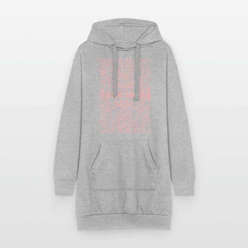 Binary Code Abstract (pink) Hoodie Dress