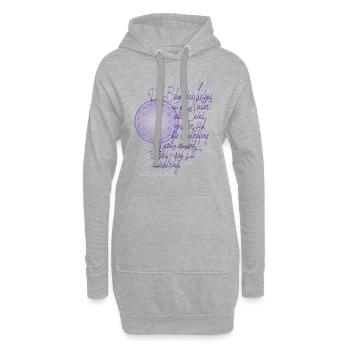 Poesie Kalligrafie Blume Des Lebens 2 - Hoodie-Kleid - Grau meliert - Vorne