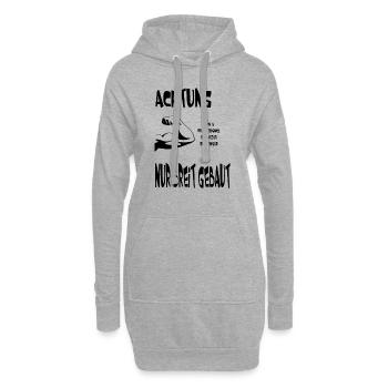 Schwinger, schwingen, Muskeln, Männergeschenk - Hoodie-Kleid - Grau meliert - Vorne