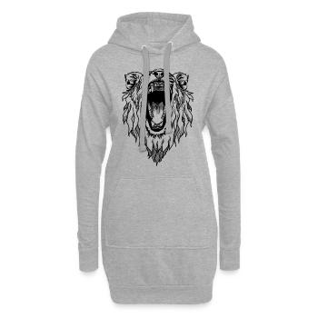 Hear me Roar - Hoodie-Kleid - Grau meliert - Vorne