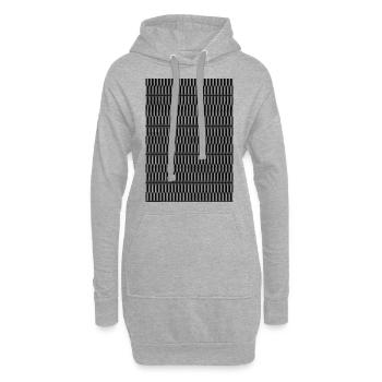 Pattern pattern in black / gray - Hoodie Dress - heather grey - Front