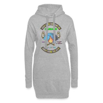 Gardez le calme et campez sur le lac de Garde - Sweat-shirt à capuche long Femme - gris chiné - Devant
