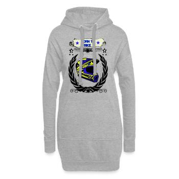 motard - Sweat-shirt à capuche long Femme - gris chiné - Devant