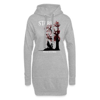 Bogen-in-Leben - Hoodie-Kleid - Grau meliert - Vorne