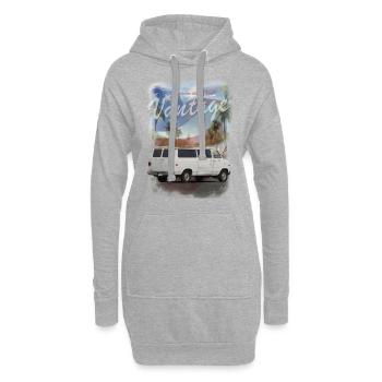 Bouclier américain Vintage Power 58 - Sweat-shirt à capuche long Femme - gris chiné - Devant