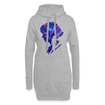 Phantastische Tierwesen Tina Goldstein Porträt - Hoodie-Kleid - Grau meliert - Vorne