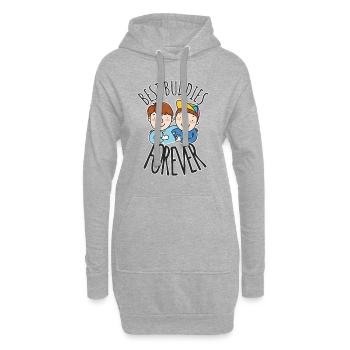 Best Buddies Forever - Hoodie-Kleid - Grau meliert - Vorne